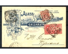 1908 - REGNO - GALLARATE - CARTOLINA PUBBLICITARIA PER VIGEVANO - LOTTO/31961 1908 - REGNO - GALLARATE - CARTOLINA PUBBLICITARIA PER VIGEVANO - LOTTO/31961