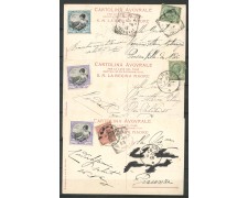 Kingdom of Italy 1908 Group of 3 Casa del Pane Greetings Postcards, Used - LOTTO/31968