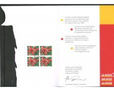1998 - SVIZZERA - LOTTO/31981 - 90c. NATALE - QUARTINA SU FOLDER ANNULLO FDC - 1998 - SVIZZERA - LOTTO/31981 - 90c. NATALE - QUARTINA SU FOLDER ANNULLO FDC -