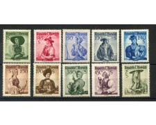1951/52 - AUSTRIA - COSTUMI REGIONALI 10 v. NUOVI - LOTTO/34068
