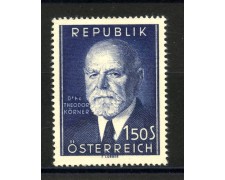 1953 - AUSTRIA - THEODOR  KORNER - NUOVO - LOTTO/34098