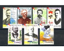 1999 - CROAZIA - CROATI CELEBRI 7v. - NUOVI - LOTTO/32864