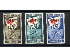 1951- TRIESTE A - CONCORSI GINNICI 3v. - NUOVI - LOTTO/36732 1951- TRIESTE A - CONCORSI GINNICI 3v. - NUOVI - LOTTO/36732