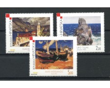 2000 - CROAZIA - PITTURA CONTEMPORANEA CROATA 3v. - NUOVI - LOTTO/32896