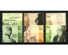 2002 - CROAZIA - CROATI CELEBRI 6v. - NUOVI - LOTTO/32920