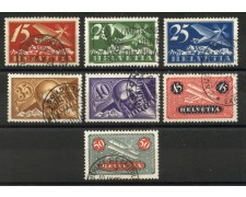 1923/37 - SVIZZERA - LOTTO/40655 - POSTA AEREA  SOGGETTI VARI 7v. - USATI