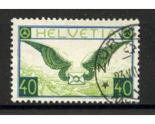 1933 - SVIZZERA - LOTTO/40658 - POSTA AEREA 40 CENT. SIMBOLI - USATO 1933 - SVIZZERA - LOTTO/40658 - POSTA AEREA 40 CENT. SIMBOLI - USATO