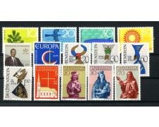 1966 - LIECHTENSTEIN - LOTTO/47819 - ANNATA COMPLETA 14 FRANCOBOLLI NUOVI 1966 - LIECHTENSTEIN - LOTTO/47819 - ANNATA COMPLETA 14 FRANCOBOLLI NUOVI