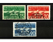 1932 - SVIZZERA - LOTTO/40666 - POSTA AEREA CONFERENZA DISARMO 3v. - USATI 1932 - SVIZZERA - LOTTO/40666 - POSTA AEREA CONFERENZA DISARMO 3v. - USATI