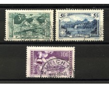 1914 - SVIZZERA - LOTTO/40639 - VEDUTE MONTI SVIZZERI 3v. - USATI 1914 - SVIZZERA - LOTTO/40639 - VEDUTE MONTI SVIZZERI 3v. - USATI
