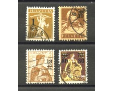 1915 - SVIZZERA - LOTTO/40640 - SOPRASTAMPATI 4v. - USATI 1915 - SVIZZERA - LOTTO/40640 - SOPRASTAMPATI 4v. - USATI