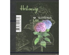 2019 - SLOVENIA - FIORI ORTENSIE  FOGLIETTO - NUOVO - LOTTO/34728