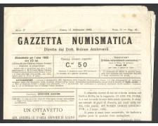 1882 - REGNO - LOTTO/42931 - GIORNALE LA GAZZETTA NUMISMATICA NUM. 11 1882 - REGNO - LOTTO/42931 - GIORNALE LA GAZZETTA NUMISMATICA NUM. 11
