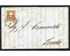 1860 - LOMBARDO VENETO - LOTTO/40569 - 10 SOLDI BRUNO - BUSTA DA MANTOVA 1860 - LOMBARDO VENETO - LOTTO/40569 - 10 SOLDI BRUNO - BUSTA DA MANTOVA
