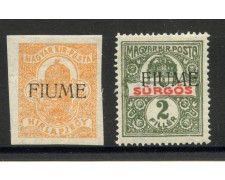 1918/19 - FIUME - LOTTO/40963 - FRANCOBOLLI PER GIORNALI 2v. - T/L 1918/19 - FIUME - LOTTO/40963 - FRANCOBOLLI PER GIORNALI 2v. - T/L