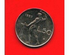 1955 - REPUBBLICA  - 50 LIRE  VULCANO I° TIPO FIOR DI CONIO - LOTTO/M32398