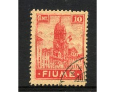 1919 - FIUME - LOTTO/40165 - 10 CENT. CARTA GRIGIA OPACA - USATO 1919 - FIUME - LOTTO/40165 - 10 CENT. CARTA GRIGIA OPACA - USATO