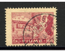 1919 - FIUME - LOTTO/40167 - 60 CENT. CARTA GRIGIA OPACA - USATO 1919 - FIUME - LOTTO/40167 - 60 CENT. CARTA GRIGIA OPACA - USATO