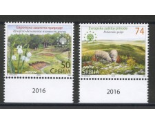 2016 - SERBIA REPUBBLICA - PROTEZIONE NATURA 2v. - NUOVI - LOTTO/35297 2016 - SERBIA REPUBBLICA - PROTEZIONE NATURA 2v. - NUOVI - LOTTO/35297