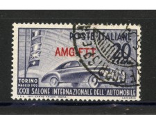 1950- TRIESTE A - LOTTO/40355 - 20 Lire SALONE AUTOMOBILE - USATO 1950- TRIESTE A - LOTTO/40355 - 20 Lire SALONE AUTOMOBILE - USATO