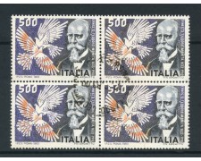 1983 - LOTTO/6790UQ - REPUBBLICA - TEODORO MONETA - QUARTINA USATI 1983 - LOTTO/6790UQ - REPUBBLICA - TEODORO MONETA - QUARTINA USATI