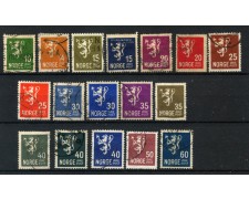 NORVEGIA - LOTTO/48385 - LEONE RAMPANTE CON SCURE 17v. DIFFERENTI USATI NORVEGIA - LOTTO/48385 - LEONE RAMPANTE CON SCURE 17v. DIFFERENTI USATI