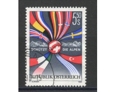 1992 - AUSTRIA - PROTEZIONE DELLE ALPI - USATO - LOTTO/39637