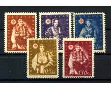 1942 - CROAZIA - A PROFITTO DELLA CROCE ROSSA 5v. - NUOVI - LOTTO/32566