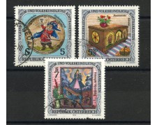 1992 - AUSTRIA - FOLCLORE 3v. - USATO - LOTTO/39642