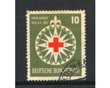 1953 - GERMANIA - LOTTO/43252 - 10p. HENRI DUNANT - USATO 1953 - GERMANIA - LOTTO/43252 - 10p. HENRI DUNANT - USATO