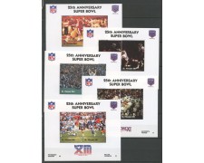 1991 - ST.VINCENT - LOTTO/19623 - 25° CAMPIONATO SUPER BOWL - 25 FOGLIETTI - NUOVI 1991 - ST.VINCENT - LOTTO/19623 - 25° CAMPIONATO SUPER BOWL - 25 FOGLIETTI - NUOVI
