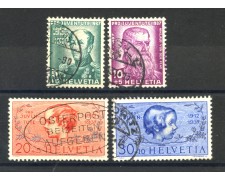 1937 - LOTTO/39359 - SVIZZERA - PRO JUVENTUTE 4v. - USATI 1937 - LOTTO/39359 - SVIZZERA - PRO JUVENTUTE 4v. - USATI