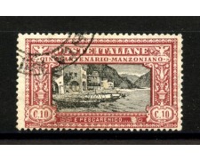 1923 - REGNO - LOTTO/40006 - 10cent. A. MANZONI - USATO 1923 - REGNO - LOTTO/40006 - 10cent. A. MANZONI - USATO