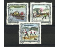 1993 - AUSTRIA - FOLCLORE 3v. - USATO - LOTTO/39654