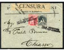 1917 - REGNO - LOTTO/40594 - BUSTA PER LA SVIZZERA VERIFICATA PER CENSURA 1917 - REGNO - LOTTO/40594 - BUSTA PER LA SVIZZERA VERIFICATA PER CENSURA