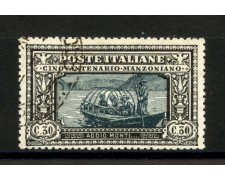 1923 - REGNO - LOTTO/40008 - 30 cent. A. MANZONI - USATO 1923 - REGNO - LOTTO/40008 - 30 cent. A. MANZONI - USATO