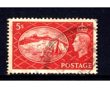 1951 - GRAN BRETAGNA - 5s. SCOGLIERE DI DOVER - USATO - LOTTO/32101