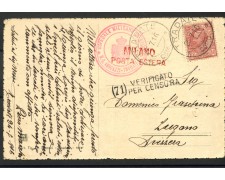 1916 - REGNO - LOTTO/42206 - TRADATE (VA) CARTOLINA PER LA SVIZZERA 1916 - REGNO - LOTTO/42206 - TRADATE (VA) CARTOLINA PER LA SVIZZERA