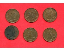 1910/18 - REGNO - 1 CENTESIMO VITTORIO EMANUELE III° INSIEME DI 6 MONETE - LOTTO/M32412
