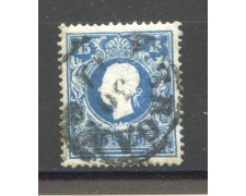 1858 - LOMBARDO VENETO. - LOTTO/40188 - 15 SOLDI AZZURRO - USATO 1858 - LOMBARDO VENETO. - LOTTO/40188 - 15 SOLDI AZZURRO - USATO
