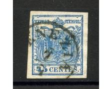 1855 - LOMBARDO VENETO - LOTTO/40990 - 45 CENT. AZZURRO III° TIPO - USATO 1855 - LOMBARDO VENETO - LOTTO/40990 - 45 CENT. AZZURRO III° TIPO - USATO