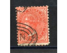 1862/67 - NUOVO SUD GALLES - LOTTO/39321 - 1p. ROSSO - USATO