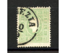 1862 - LOMBARDO VENETO. - LOTTO/40194 - 3 SOLDI  VERDE GIALLO - USATO
