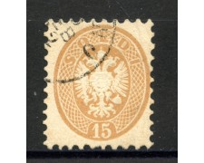 1864 - LOMBARDO VENETO - LOTTO/40997 - 15 SOLDI BRUNO - USATO 1864 - LOMBARDO VENETO - LOTTO/40997 - 15 SOLDI BRUNO - USATO