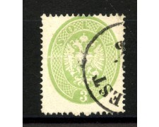 1863 - LOMBARDO VENETO - LOTTO/40198 - 3 SOLDI VERDE - USATO 1863 - LOMBARDO VENETO - LOTTO/40198 - 3 SOLDI VERDE - USATO