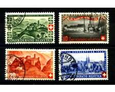 1944 - LOTTO/39374 - SVIZZERA - PRO PATRIA 4v. - USATI 1944 - LOTTO/39374 - SVIZZERA - PRO PATRIA 4v. - USATI