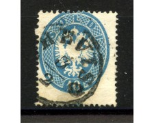 1863 - LOMBARDO VENETO - LOTTO/40200 - 10 SOLDI AZZURRO - USATO 1863 - LOMBARDO VENETO - LOTTO/40200 - 10 SOLDI AZZURRO - USATO