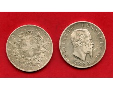 1873 - REGNO - LOTTO/M48207 - 5 LIRE ARGENTO RE VITTORIO EMANUELE II° 1873 - REGNO - LOTTO/M48207 - 5 LIRE ARGENTO RE VITTORIO EMANUELE II°