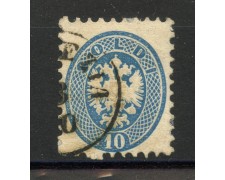 1864/65 - LOMBARDO VENETO - LOTTO/40204 - 10 SOLDI AZZURRO - USATO 1864/65 - LOMBARDO VENETO - LOTTO/40204 - 10 SOLDI AZZURRO - USATO