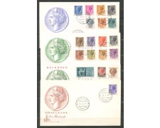 1968/69 - REPUBBLICA - LOTTO/42534 - SIRACUSANA 18v. BUSTE FDC 1968/69 - REPUBBLICA - LOTTO/42534 - SIRACUSANA 18v. BUSTE FDC